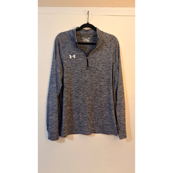 Under Armour Men's HeatGear 1/4 Zip Long Sleeve Pullover – Size Large, Gray (b3) - Picture 11 of 12